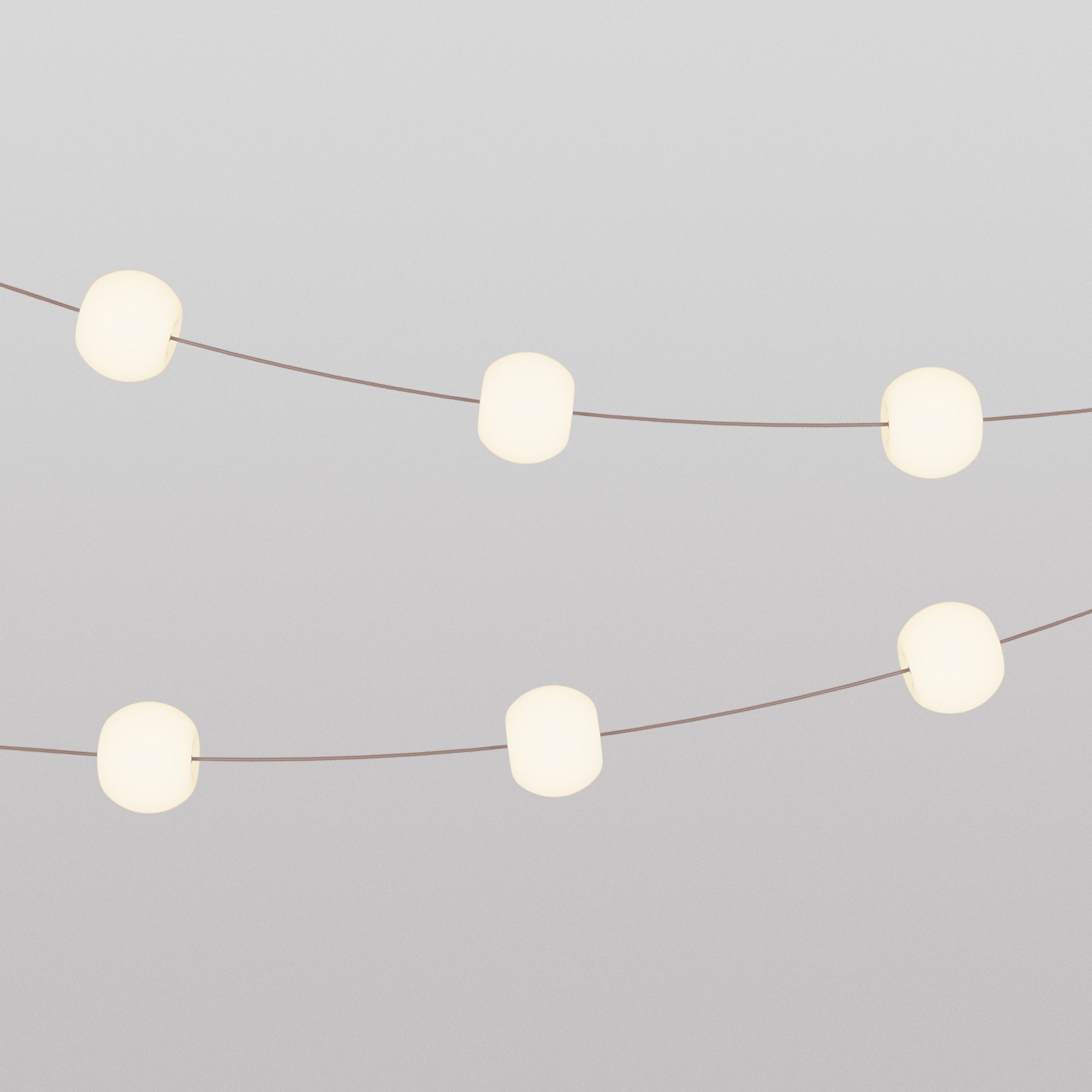 Catena luminosa 6 punti luce da esterno IP67 Desert Brown - Marina6 Cherry 70 cm