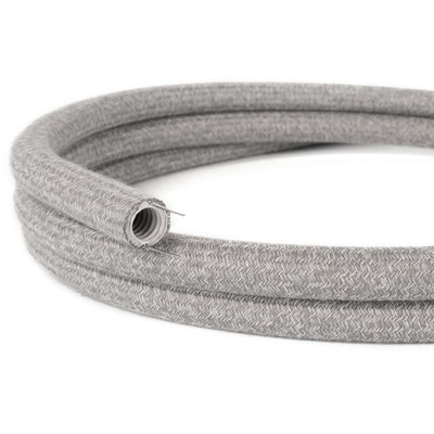Creative-Tube, 20 mm átmérő, RN02 természetes szürke len szövetborítással, formázható kábelcsatorna