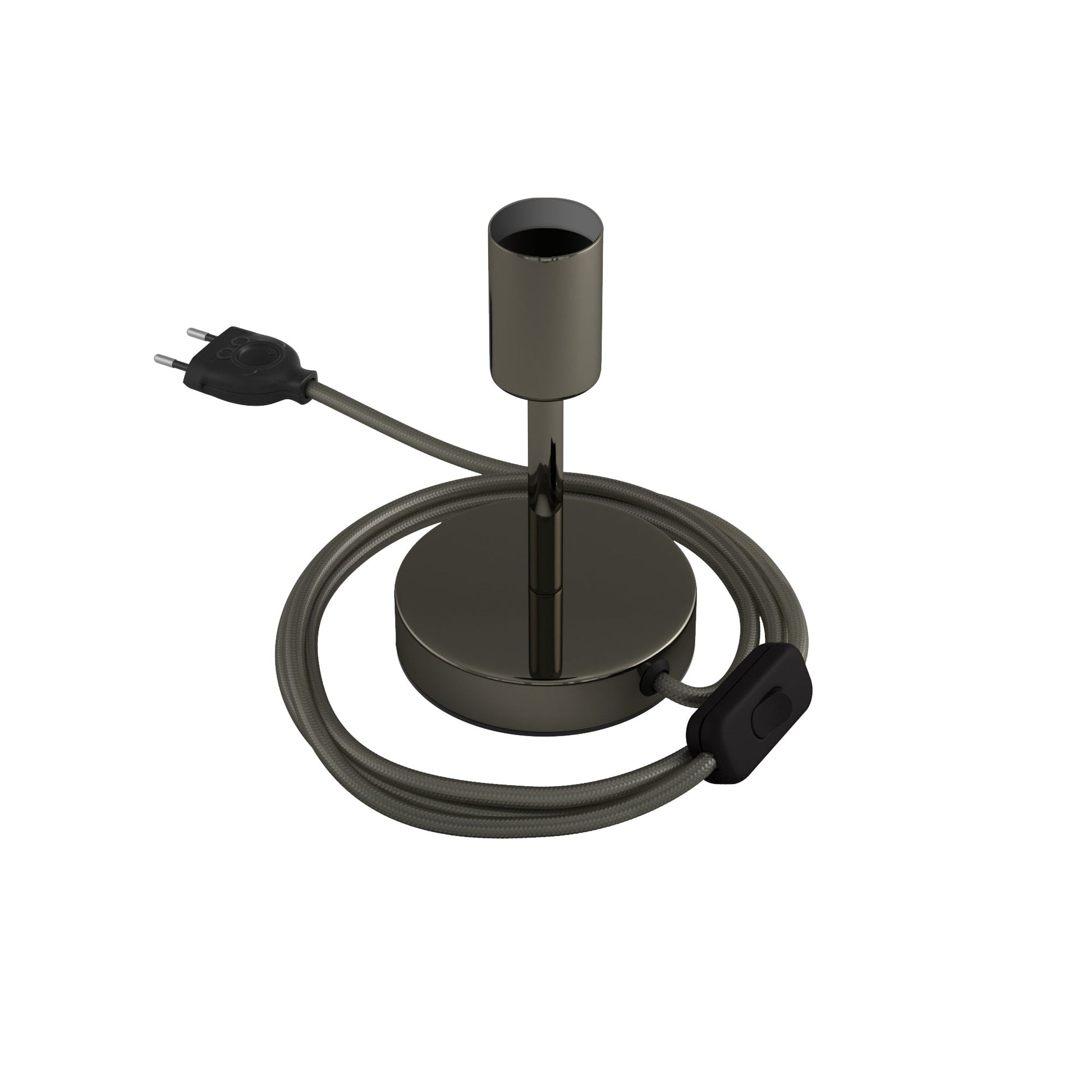 Alzaluce - Lampada da tavolo in metallo - Nero perla 10 cm