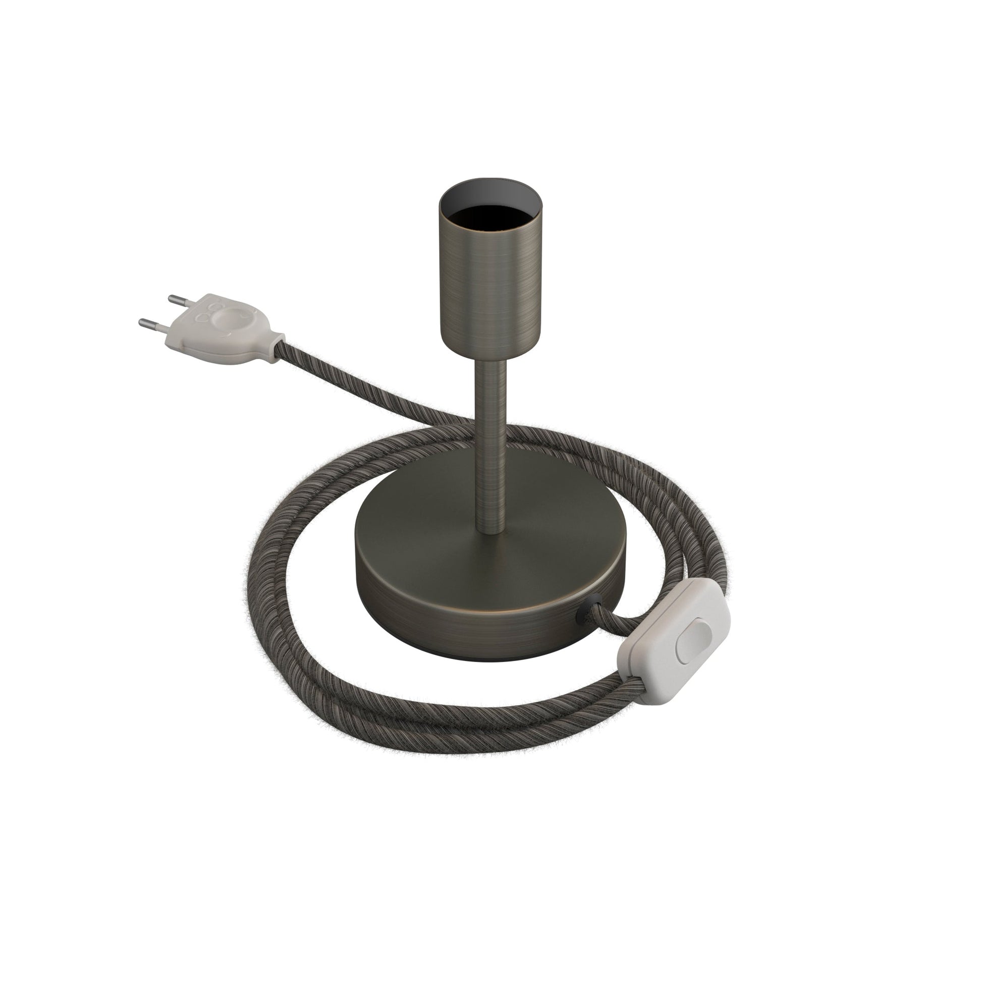 Alzaluce - Lampada da tavolo in metallo - Titanio satinato 10 cm