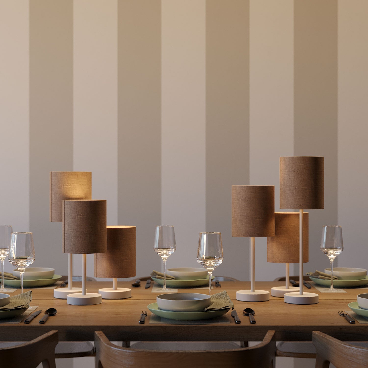 Alzaluce per paralume - Lampada da tavolo in metallo - Bianco opaco 5 cm