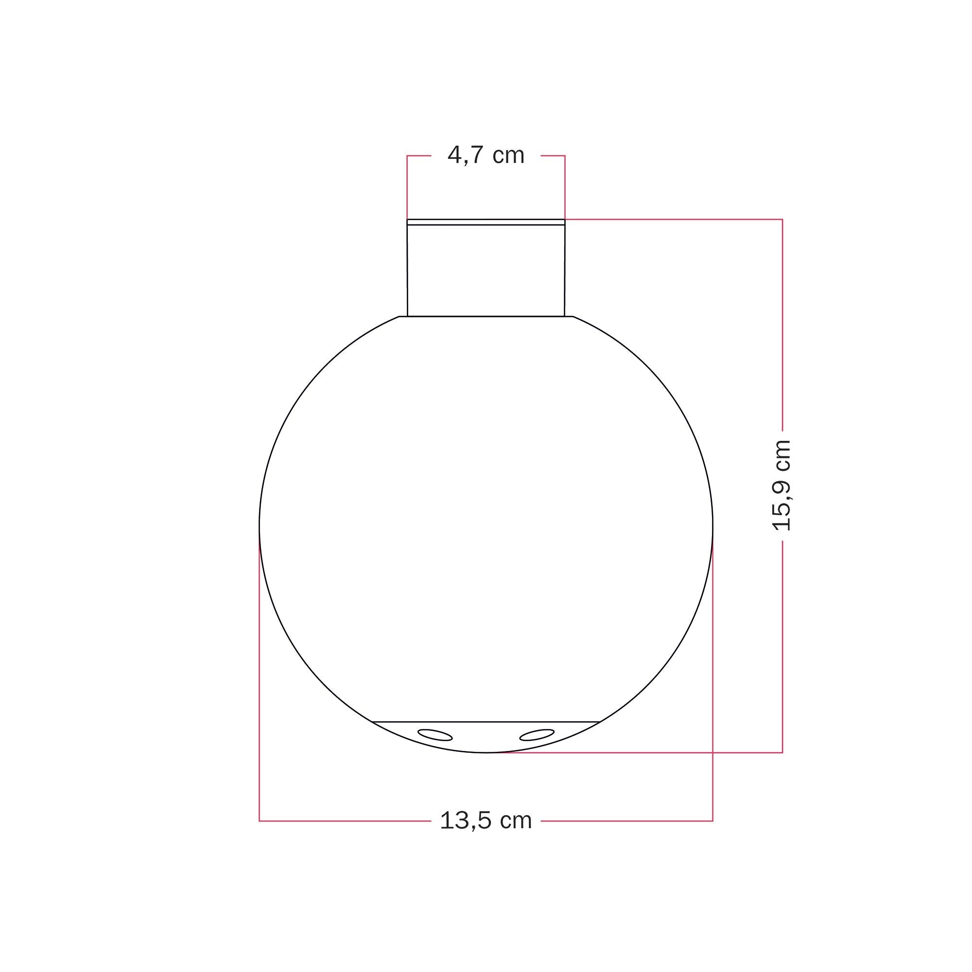 Applique da esterno IP44 Nera e paralume a sfera infrangibile Unbreak-a-Ball - IO