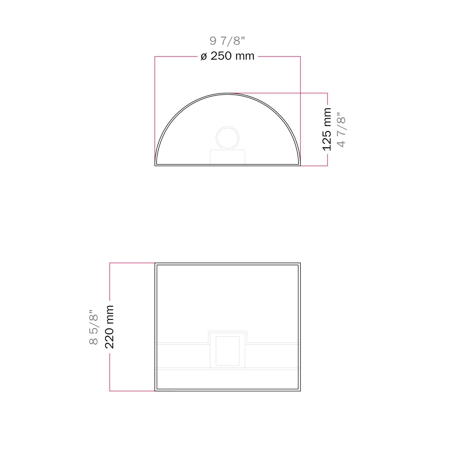 Applique Ventola con paralume in tessuto Cinette aragosta - Made in Italy