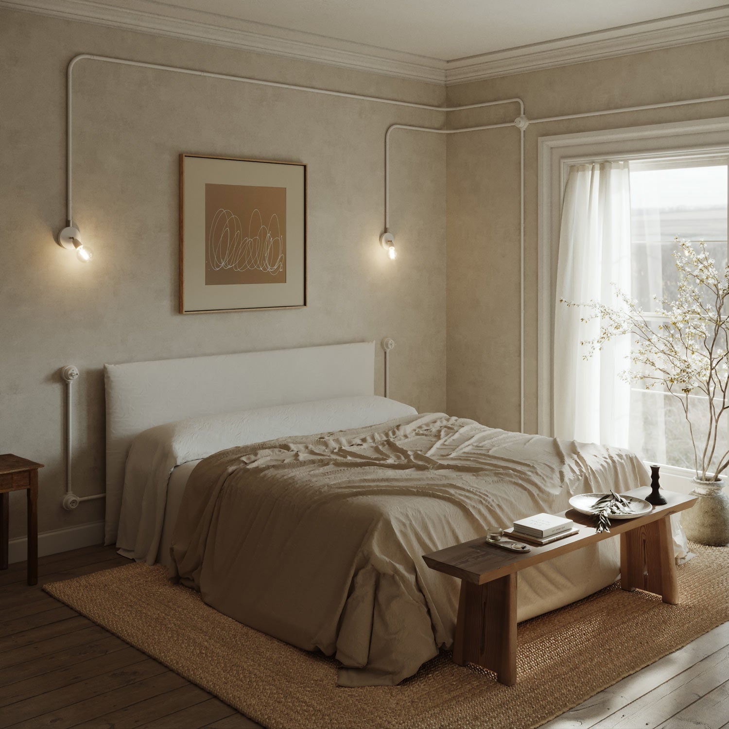 Base in porcellana bianca per presa elettrica e interruttore/deviatore compatibile con Creative-Tubes - da 1 a 4 uscite 2 in linea