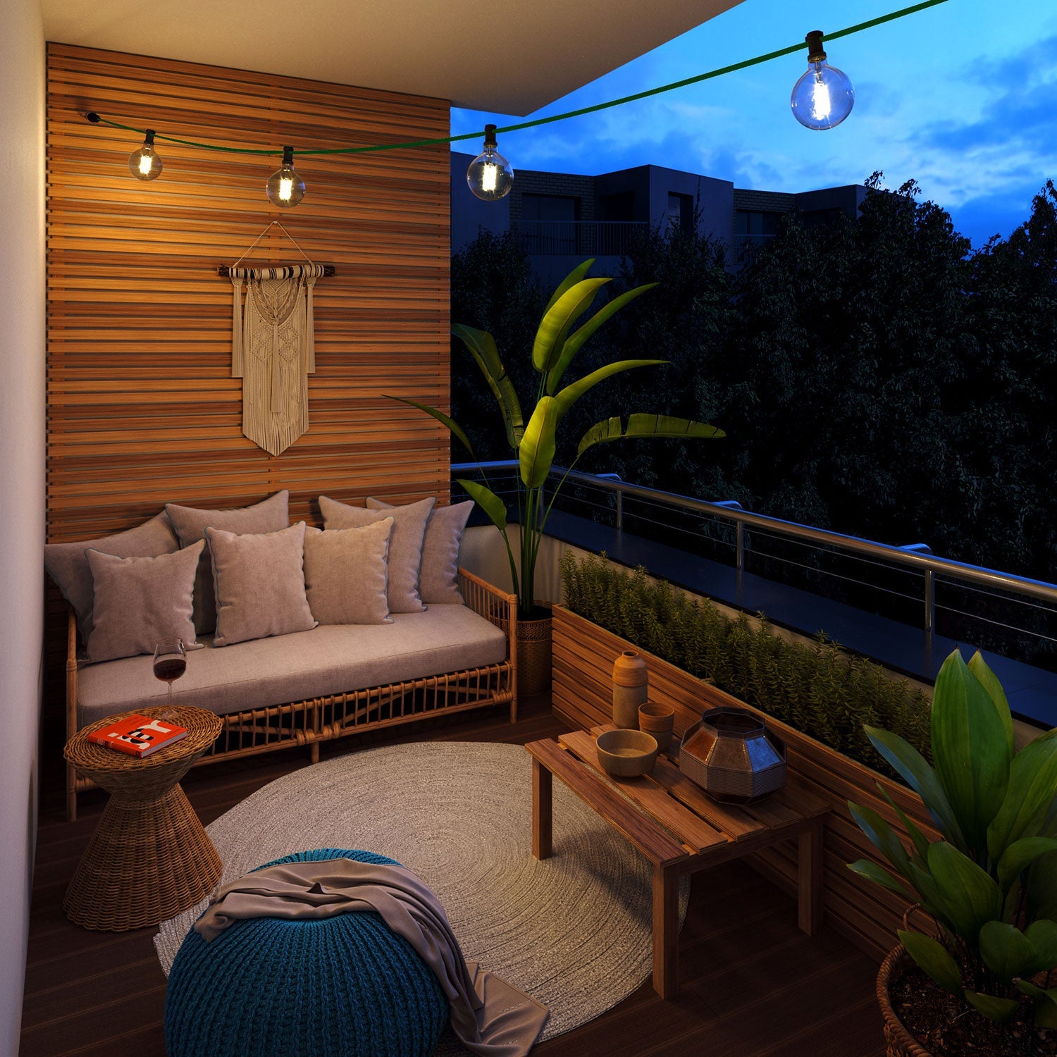 Catenaria Sistema Lumet da 12,5 m con cavo tessile CM21, 10 portalampada, gancio e spina neri