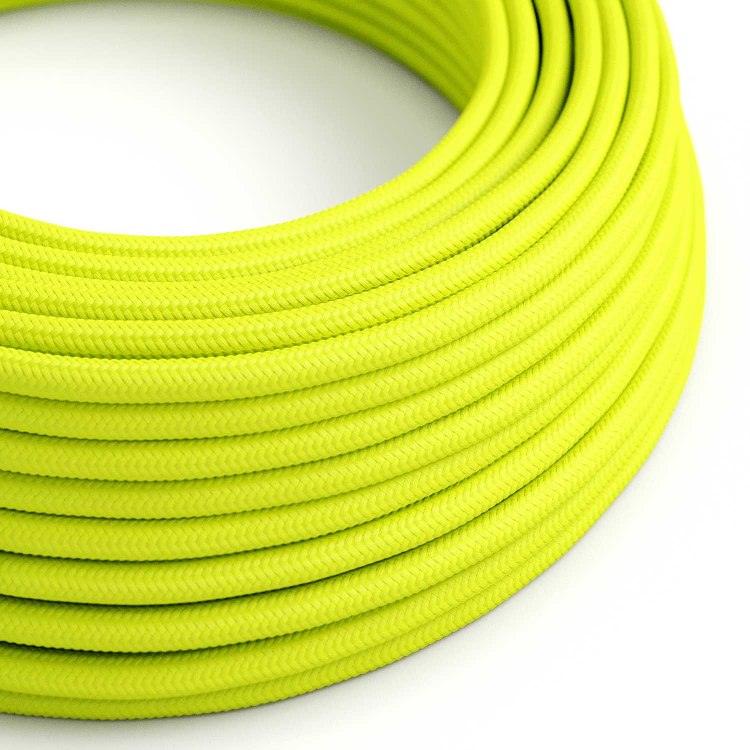 Cavo elettrico colorato Giallo Fluo lucido - L'Originale Creative Cables, ideale per le tue lampade e lampadari - RF10