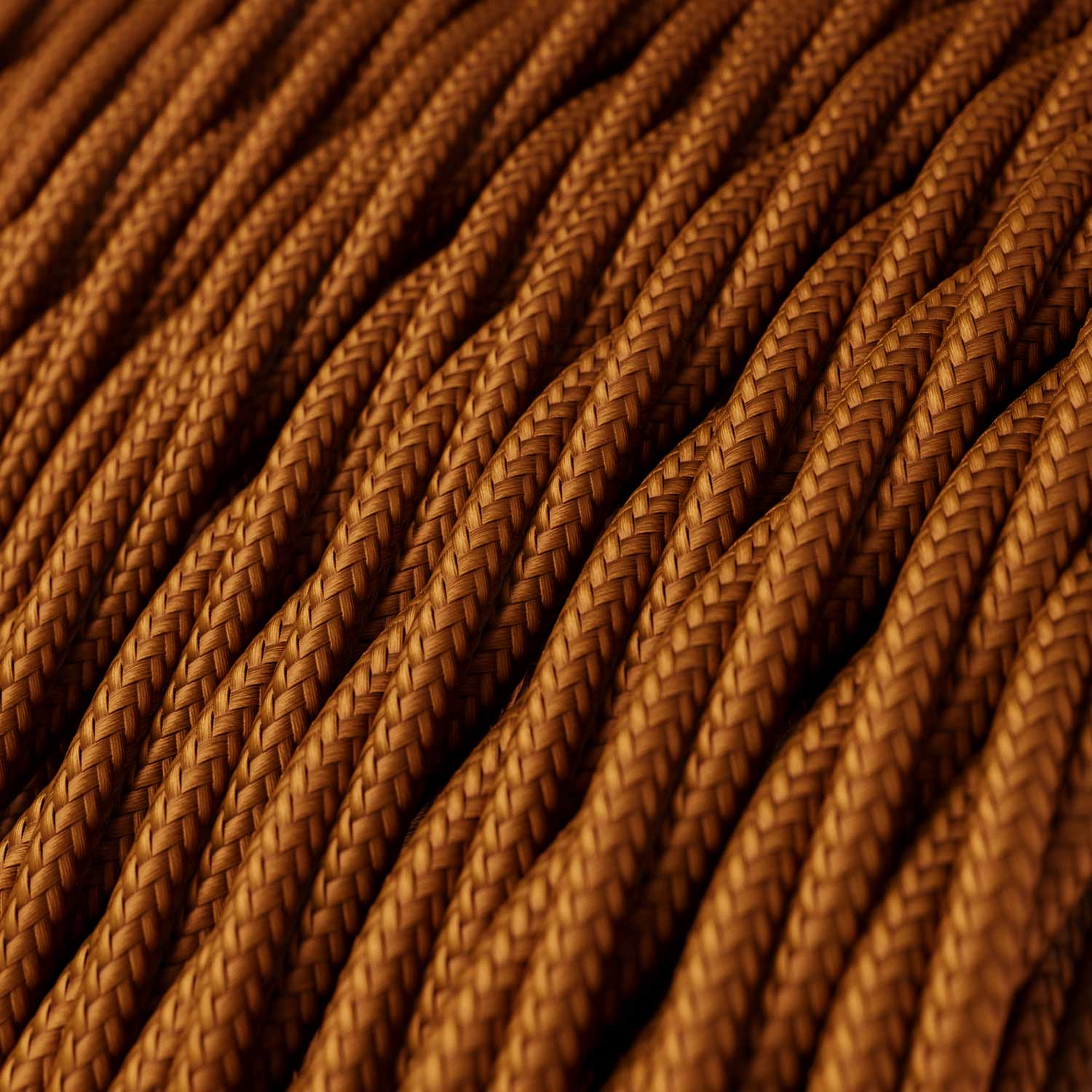 Cavo elettrico in tessuto trecciato color Whiskey - L'Originale Creative Cables, per lampade personalizzate - TM22