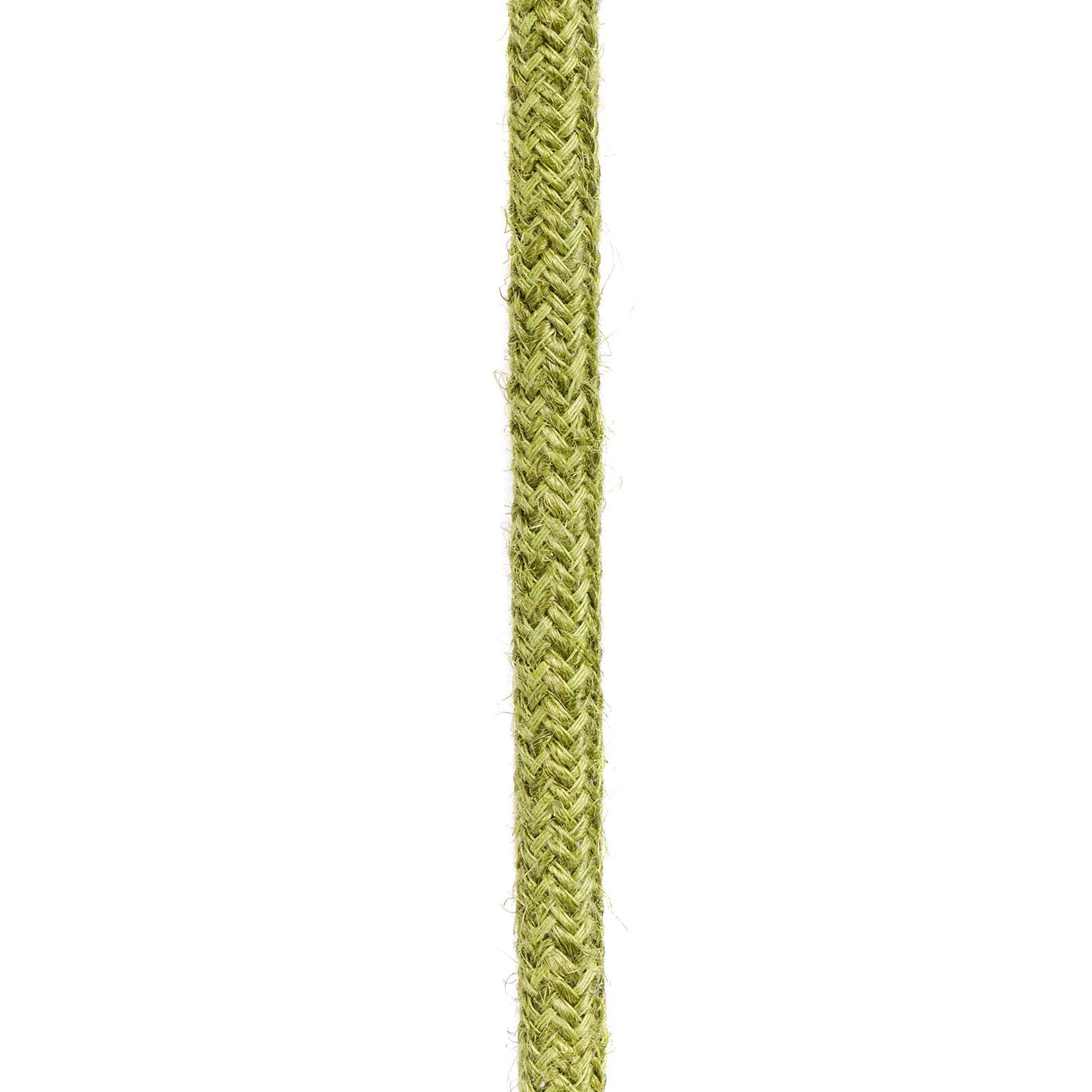 Cavo elettrico rivestito in juta Verde Fieno - L'Originale Creative Cables, per lampade fai-da-te originali - RN23