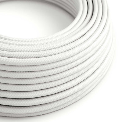 UV-álló kültéri kör textilkábel fehér SM01 szövetborítással - kompatibilis az Eiva Outdoor IP65-tel