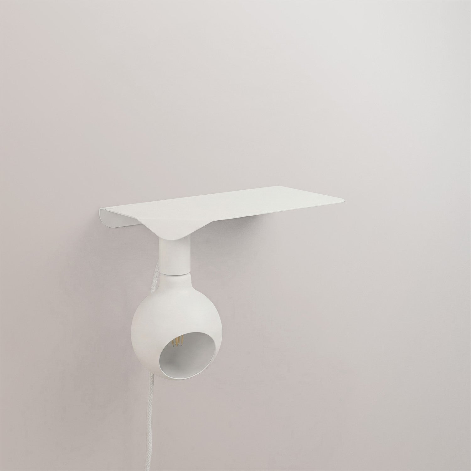 Combo Camo - Lampada con mensola - Bianco - Creative Cables