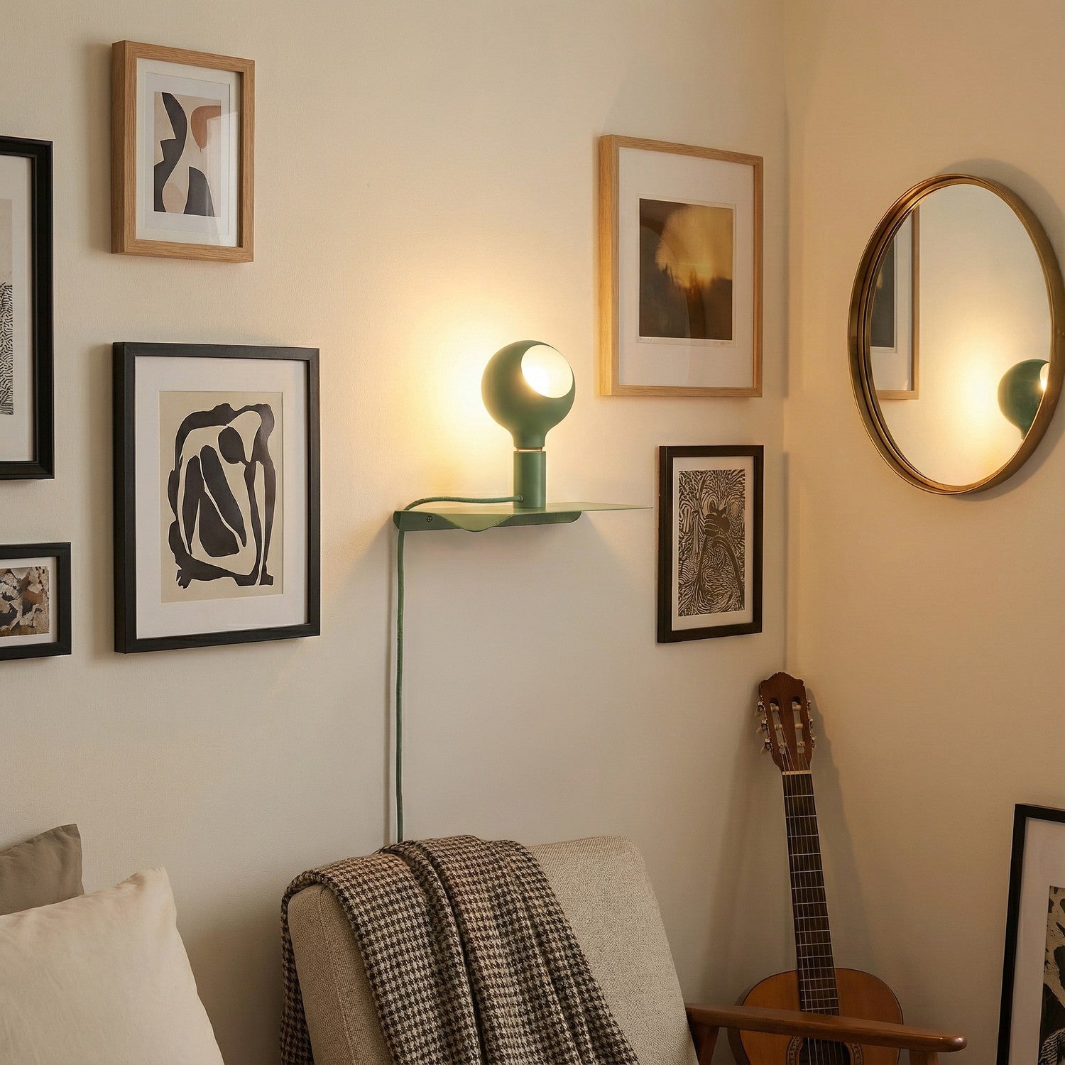 Combo Camo - Lampada con mensola - Verde