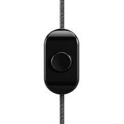 Dimmer universale per lampade da tavolo/terra con pulsante a pressione per lampadine LED e incandescenza - Design by Achille Castiglioni - Nero