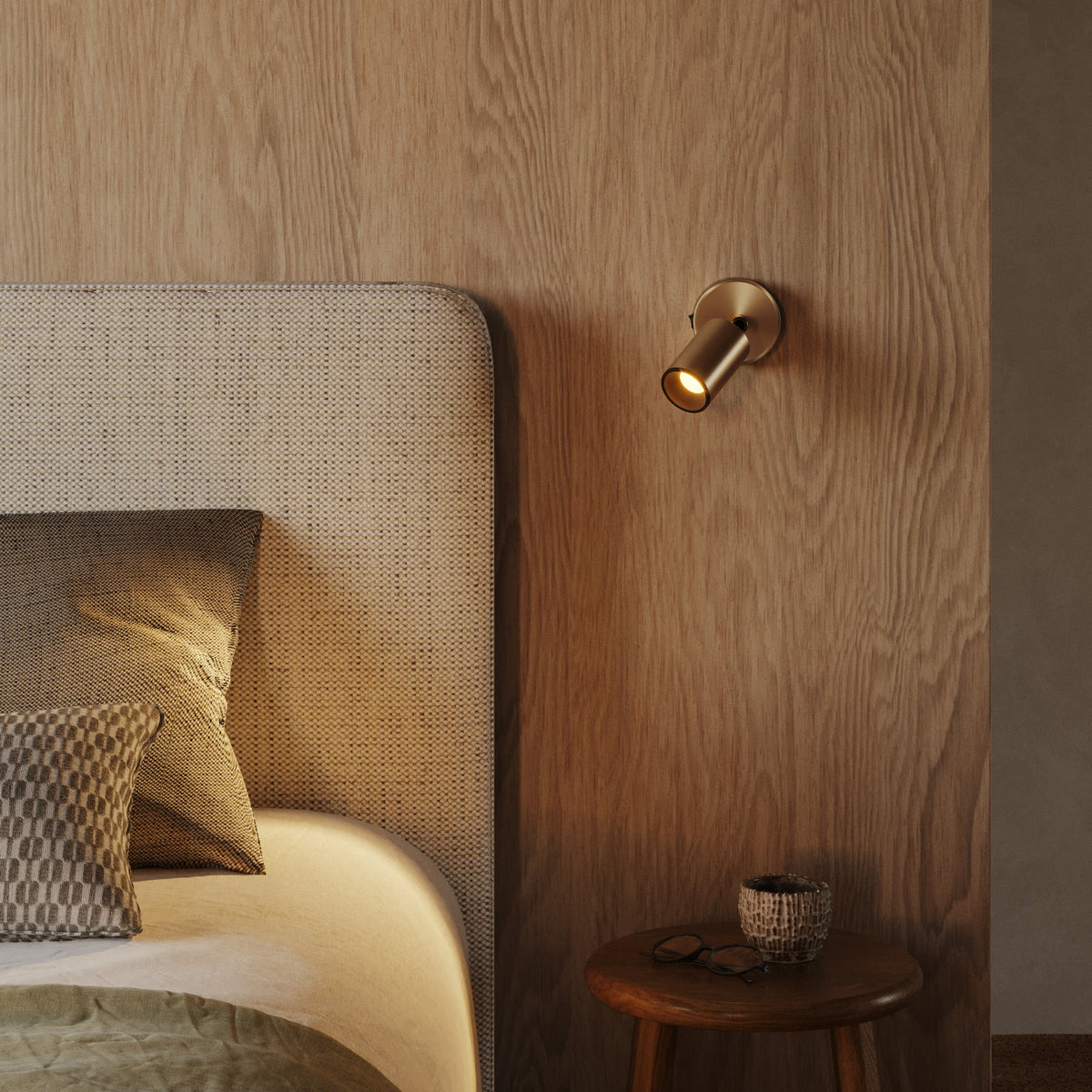 Faretto GU10 orientabile da parete o soffitto Bispot - Bronzo satinato / Nero - Creative Cables