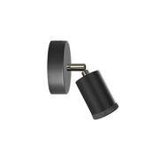 Fermaluce faretto Mini Spotlight GU1d0, lampada orientabile da parete o soffitto con snodo - Nero