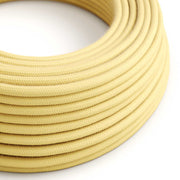 Filo elettrico colorato in cotone Giallo Pastello - L'Originale Creative Cables, per lampade colorate - RC10