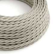 Filo elettrico in tessuto trecciato lucido Bianco Perla - L'Originale Creative Cables, per valorizzare le tue lampade - TM00