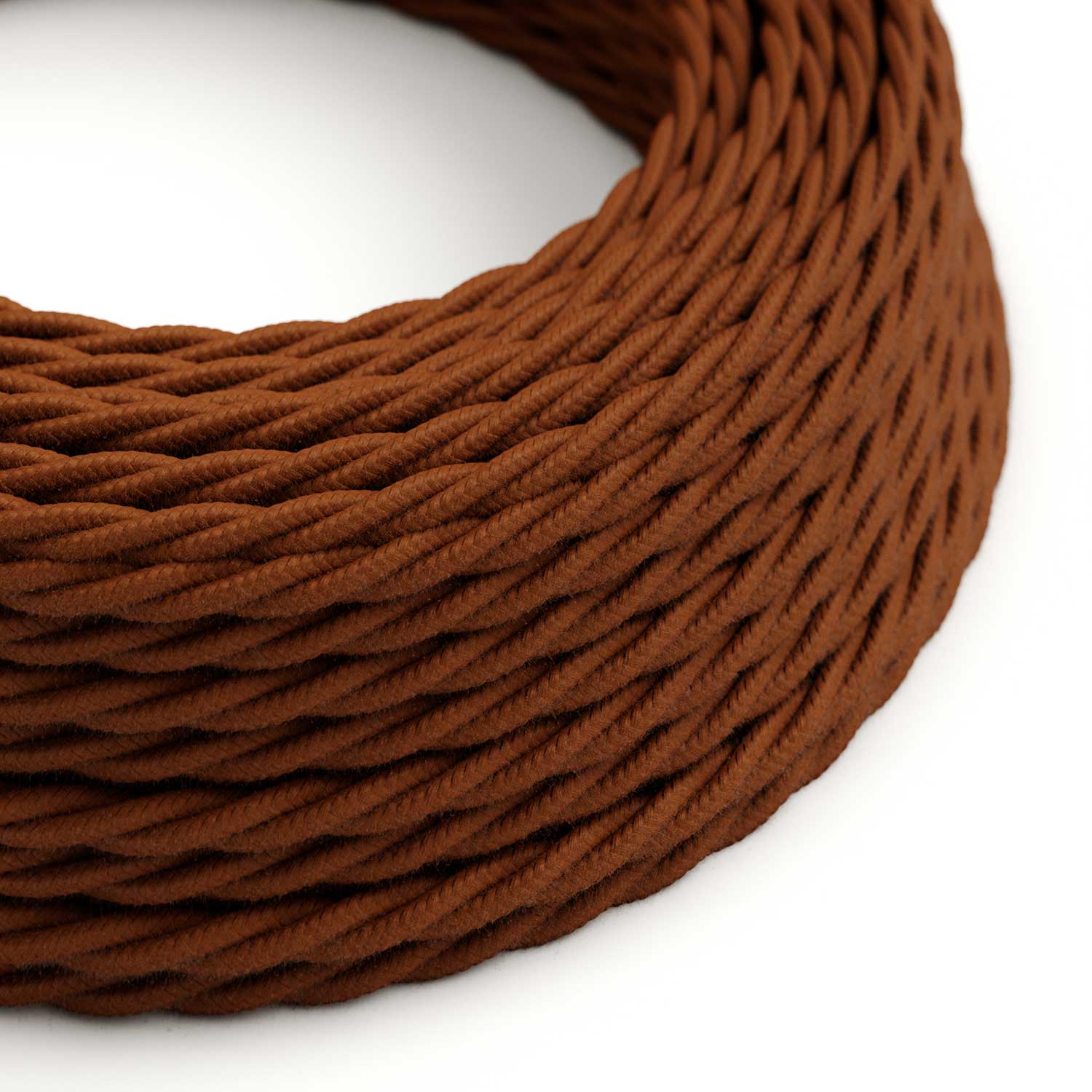 Filo elettrico Marrone Cannella in cotone trecciato - L'Originale Creative Cables, ideale per lampade creative - TC23