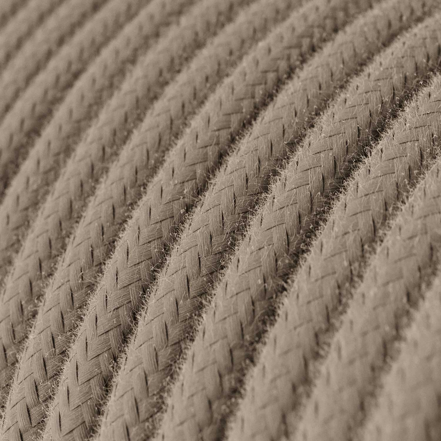Filo elettrico ricoperto in cotone Grigio Tortora - L'Originale Creative Cables, pensato per lampade fai-da-te - RC43