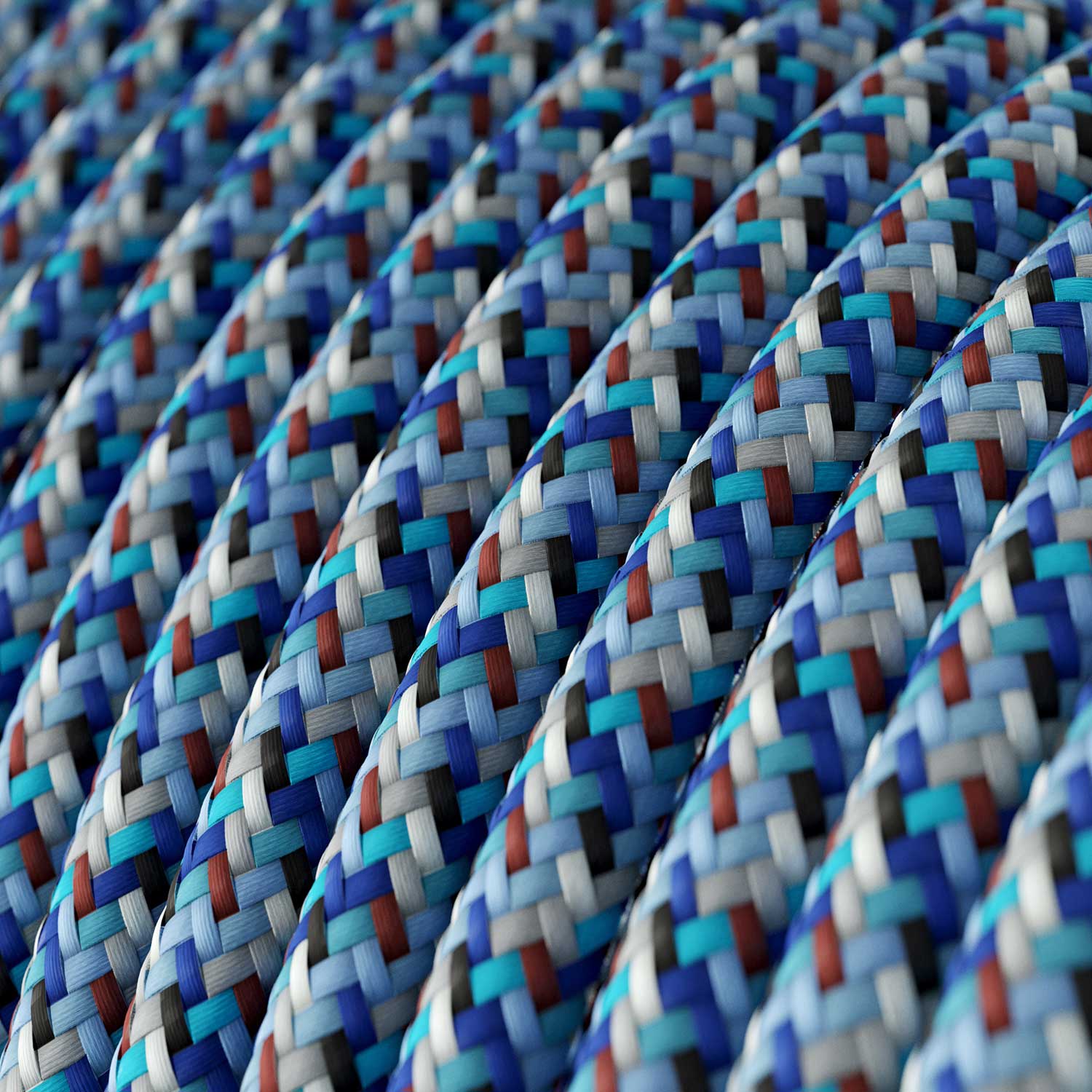 Filo elettrico ricoperto Pixel Palette Turchese - L'Originale Creative Cables, per luci fai-da-te personalizzate - RX03