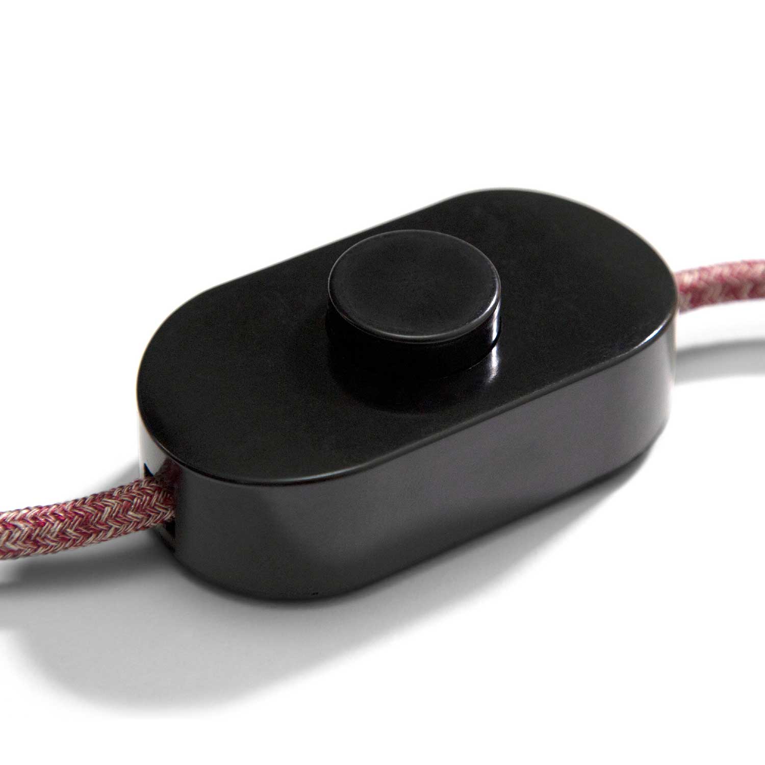 Interruttore a pedale Unipolare Nero con morsetti a vite - Design by Achille Castiglioni