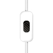 Interruttore Unipolare rompifilo Creative Switch Bianco e pulsante Effetto fibra di carbonio