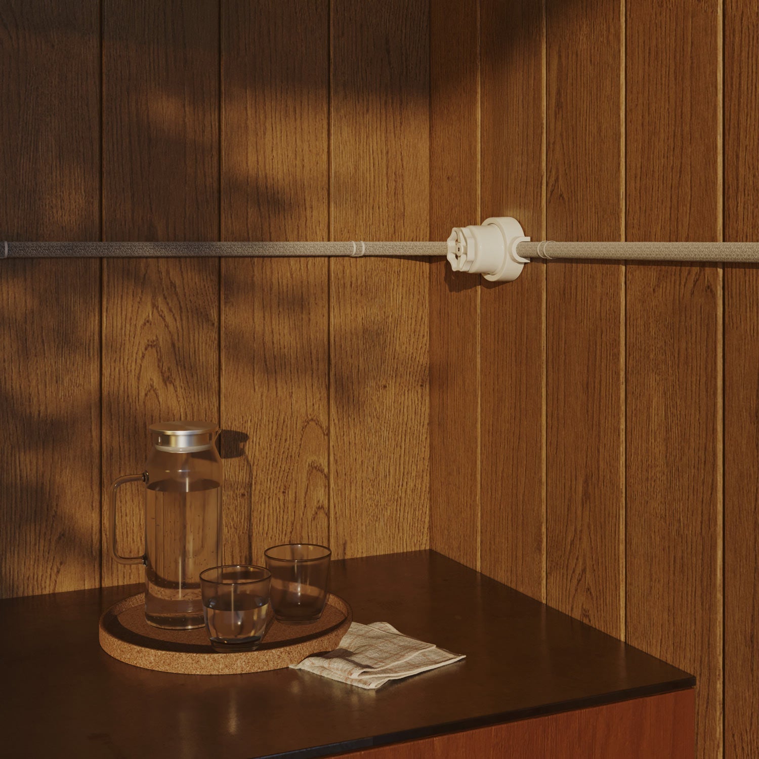 Kit interruttore/deviatore con manopola e base per Creative-Tubes in porcellana bianca Bianco 2 in linea