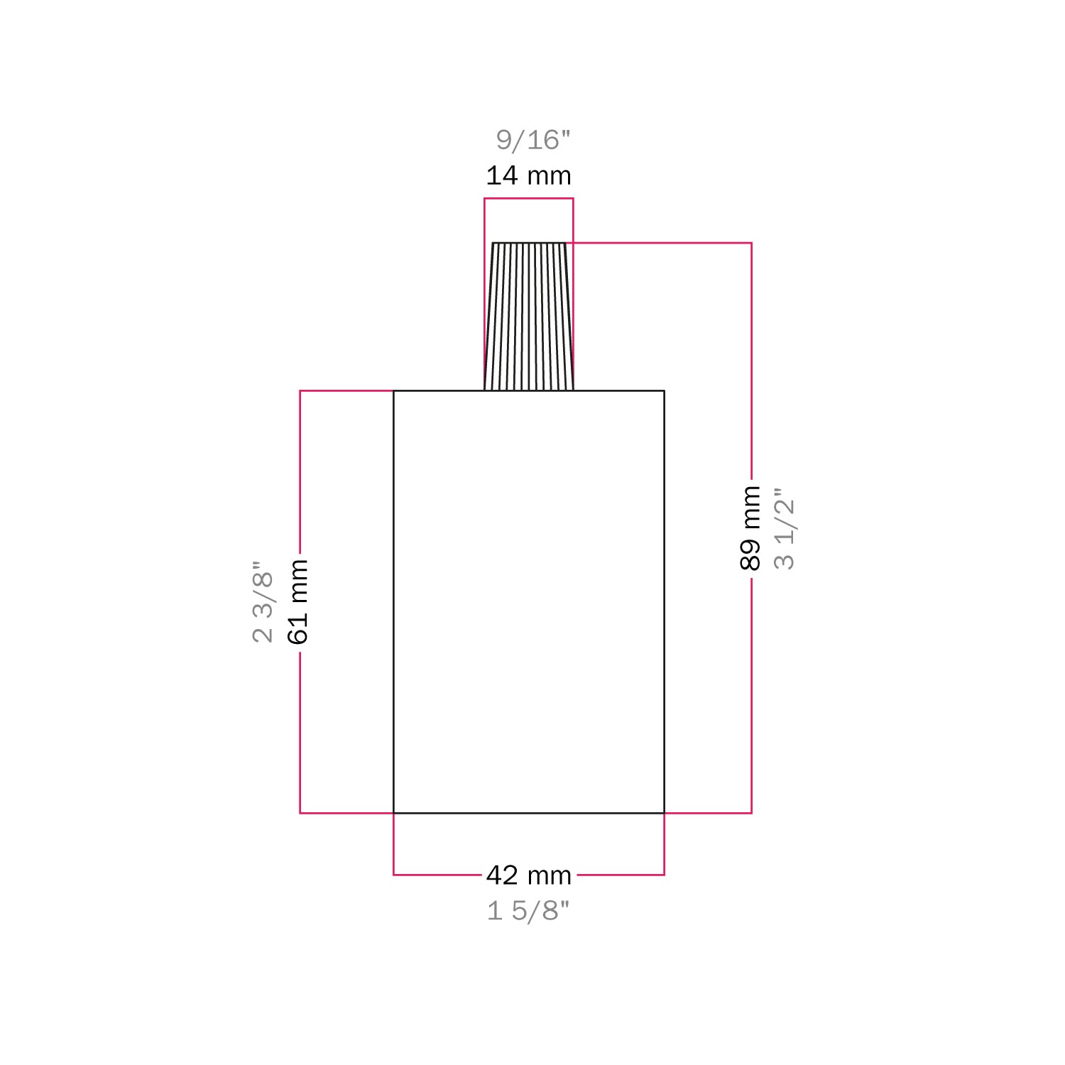 Kit portalampada E27 cilindrico in metallo - Cromo - Creative Cables