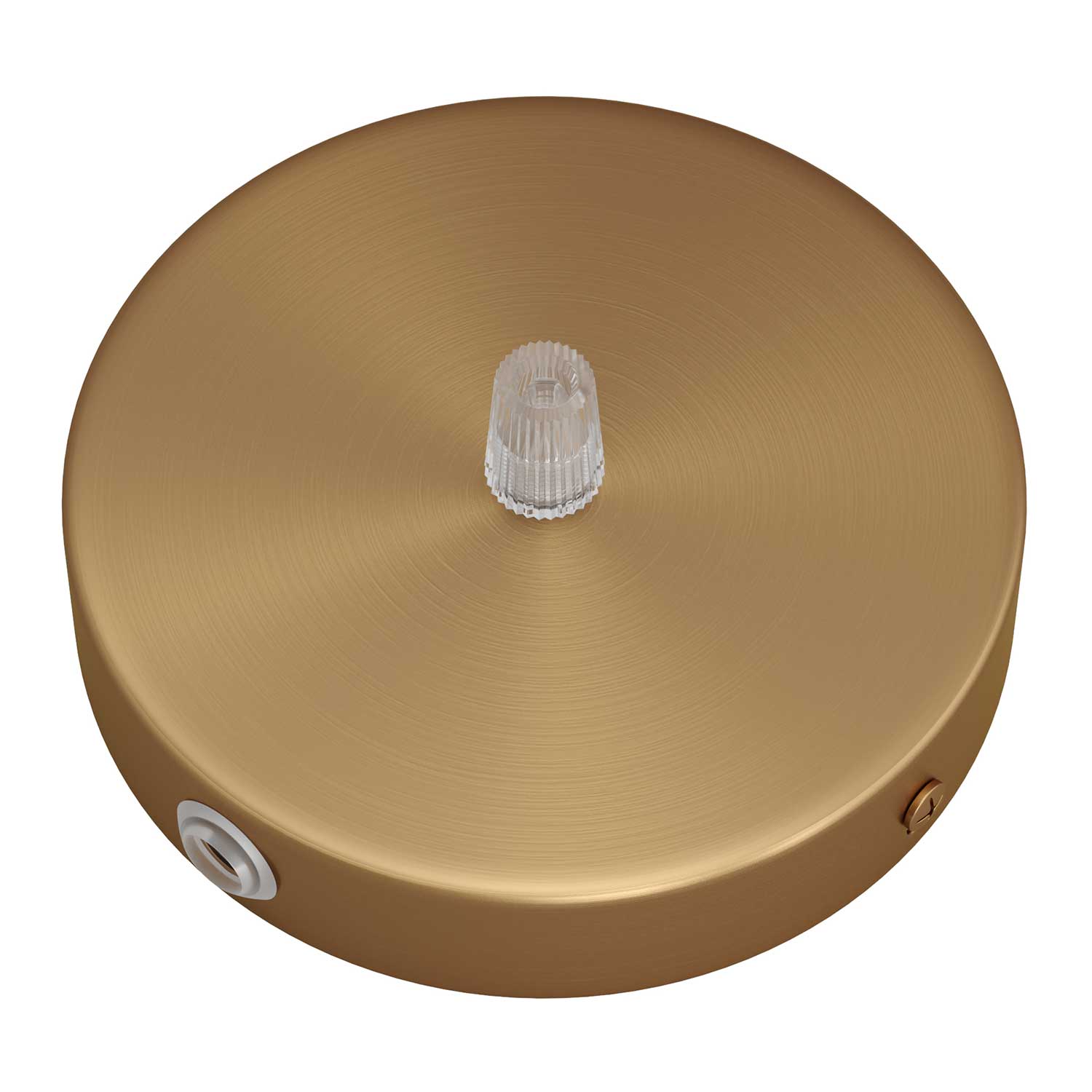 Kit rosone cilindrico in metallo a 1 foro centrale e 2 fori laterali - Bronzo satinato Conico