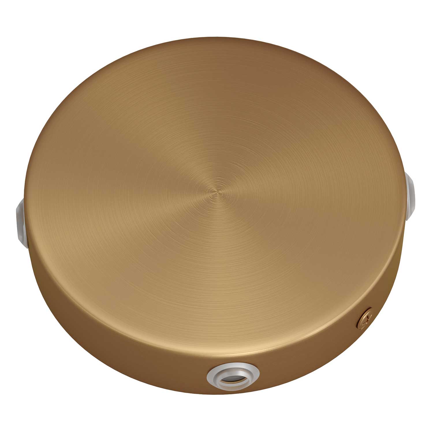 Kit rosone cilindrico in metallo a 4 fori laterali (scatola di derivazione) - Bronzo satinato