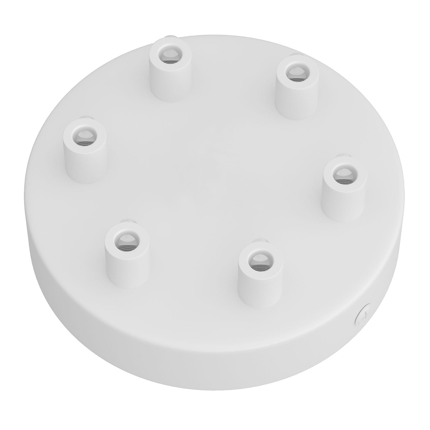 Kit rosone cilindrico in metallo a 6 fori - Bianco opaco Cilindrico