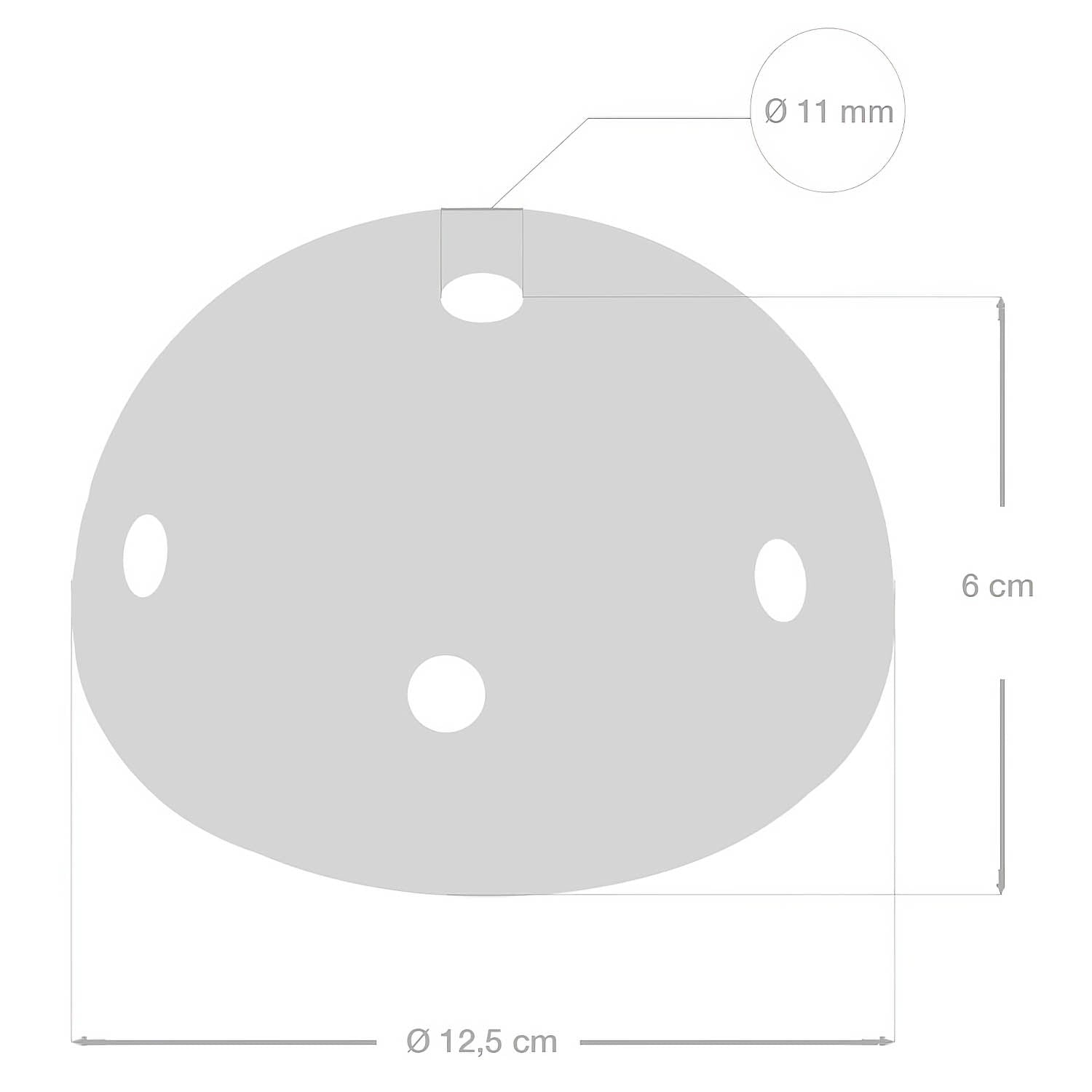 Kit rosone in ceramica a 6 fori - Bianco