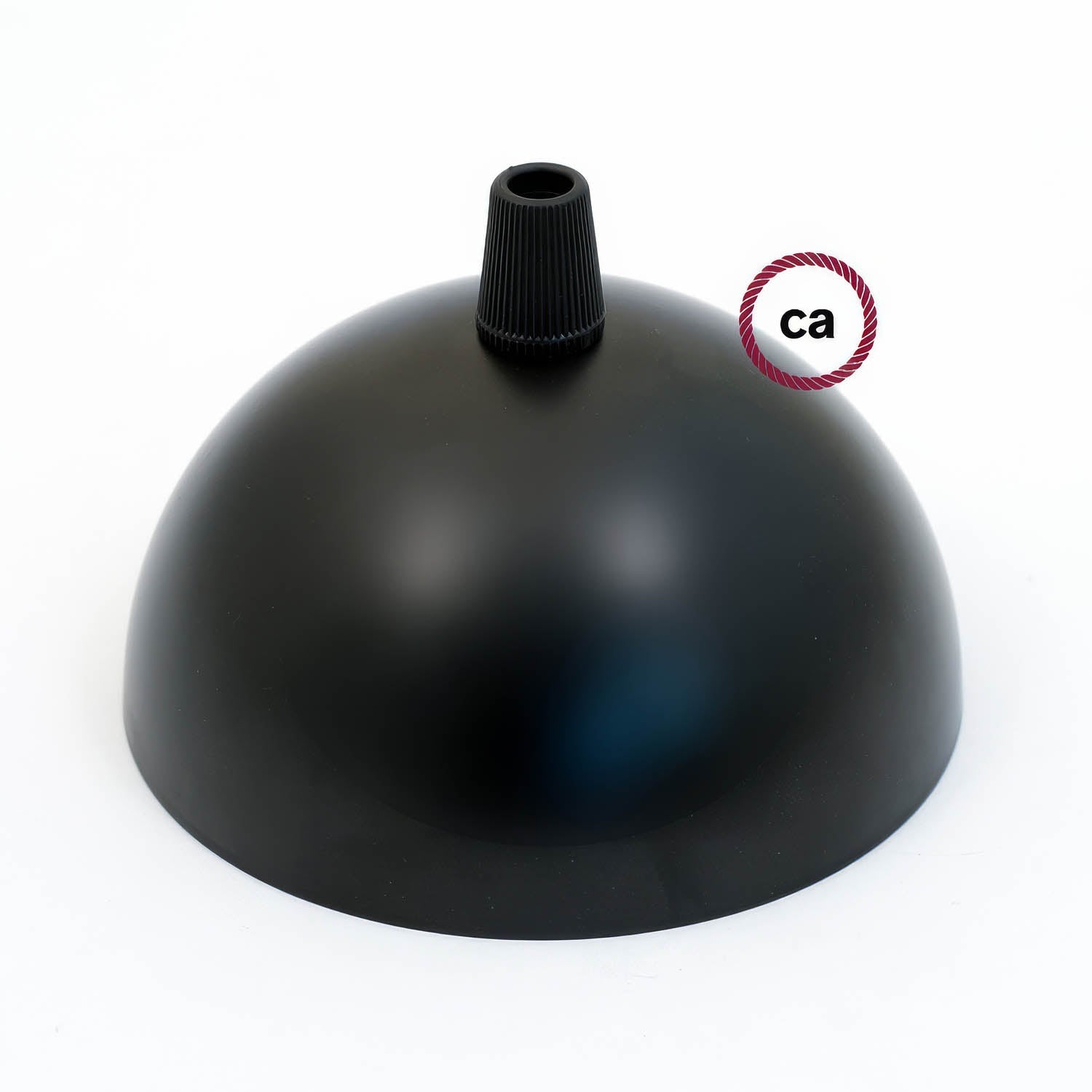 Kit rosone semisferico in metallo verniciato - Nero