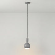 Lampada a sospensione Filotto Metallico con lampadina Lucia - Grigio