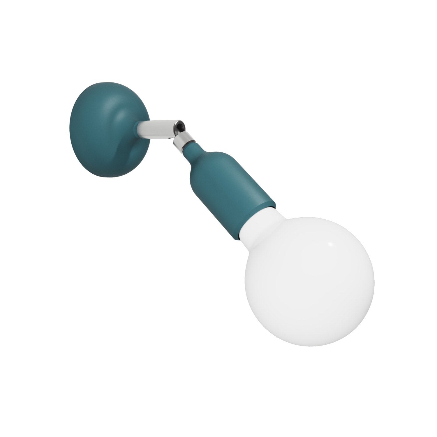 Lampada Fermaluce in silicone con snodo - Petrolio