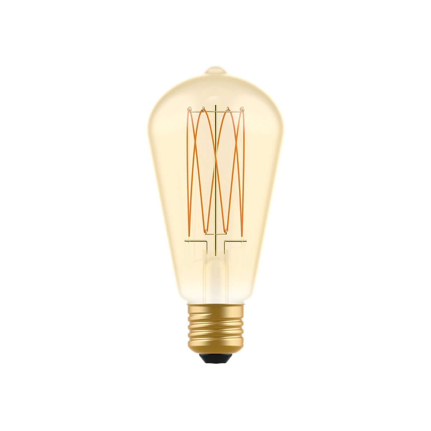 Lampadina LED Dorata Carbon Line filamento verticale Edison ST64 7W 640Lm E27 2700K Dimmerabile - C54
