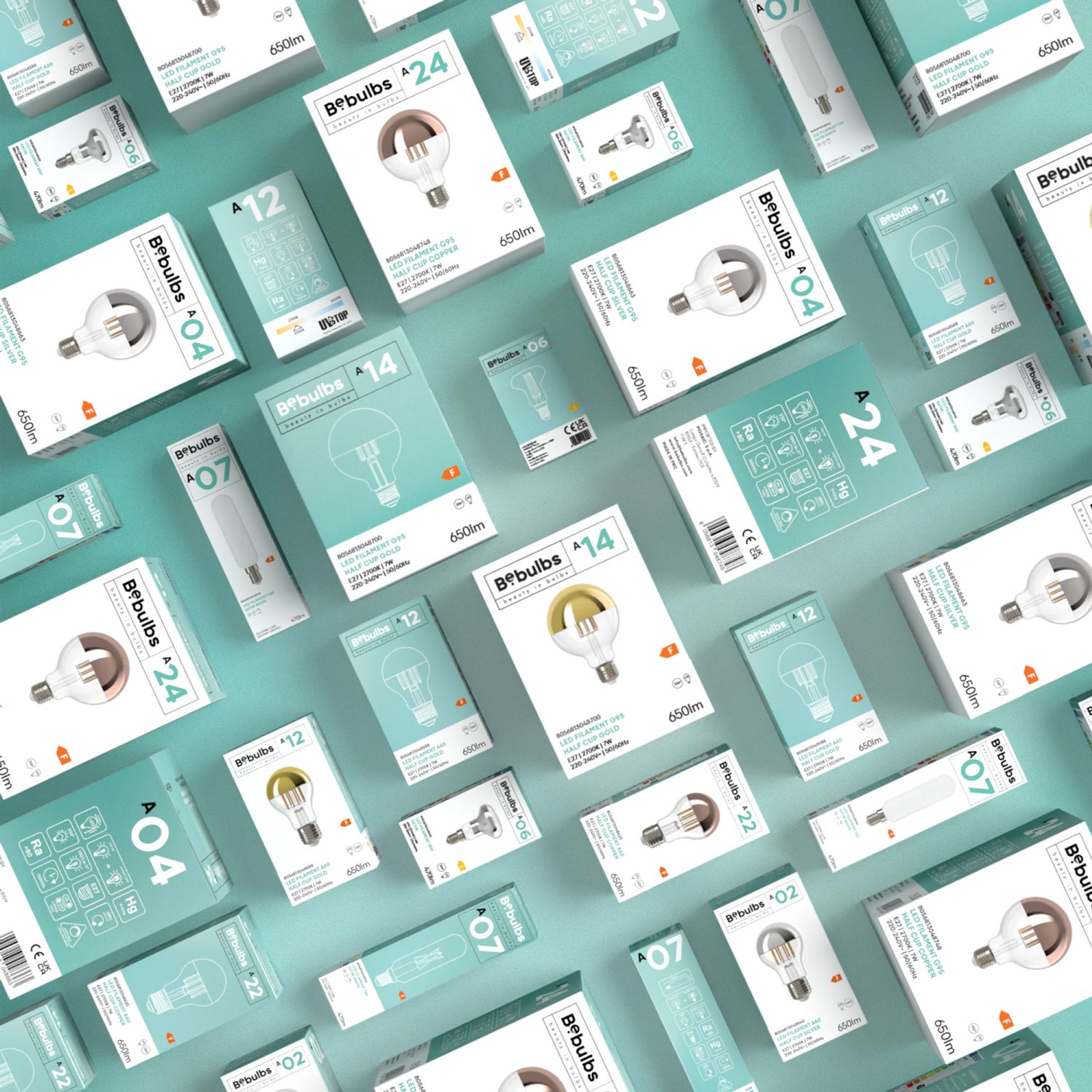 Lampadina LED Mezza Sfera Argento Globo G125 7W 650Lm E27 2700K Dimmerabile - A05