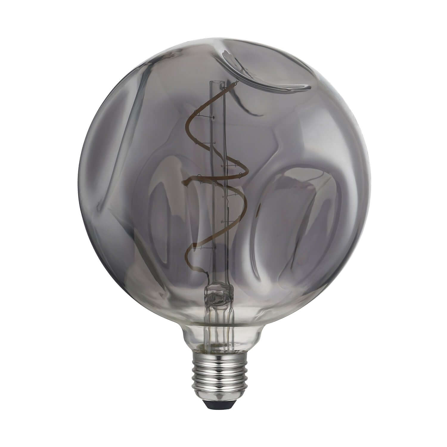 Lampadina LED Smoky Bumped Globo G140 filamento a Spirale 5W 150Lm E27 2000K Dimmerabile