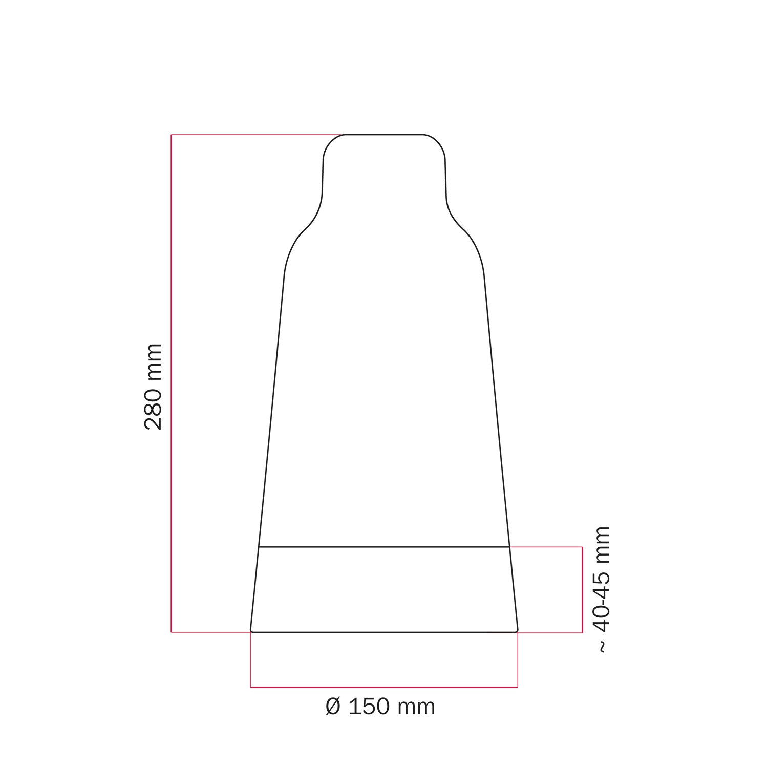 Paralume Bottiglia bicolore in ceramica Bianco e Marrone, collezione Materia - Made in Italy