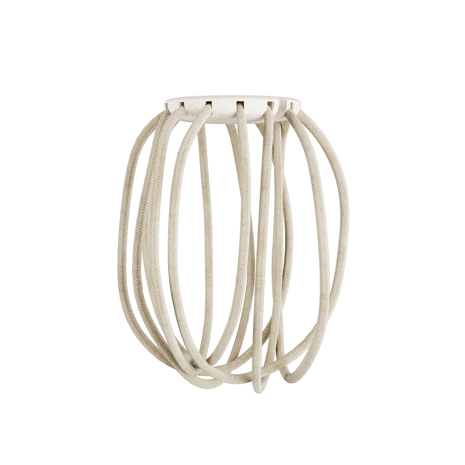 Paralume Cablò multicolor 50 cm e cavi in lino bianco