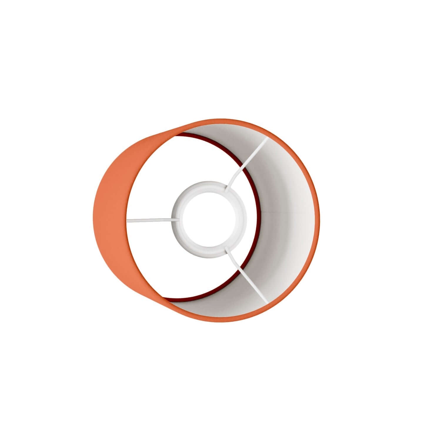 Paralume Cilindro in tessuto con attacco E27 - 100% Made in Italy - Cinette aragosta