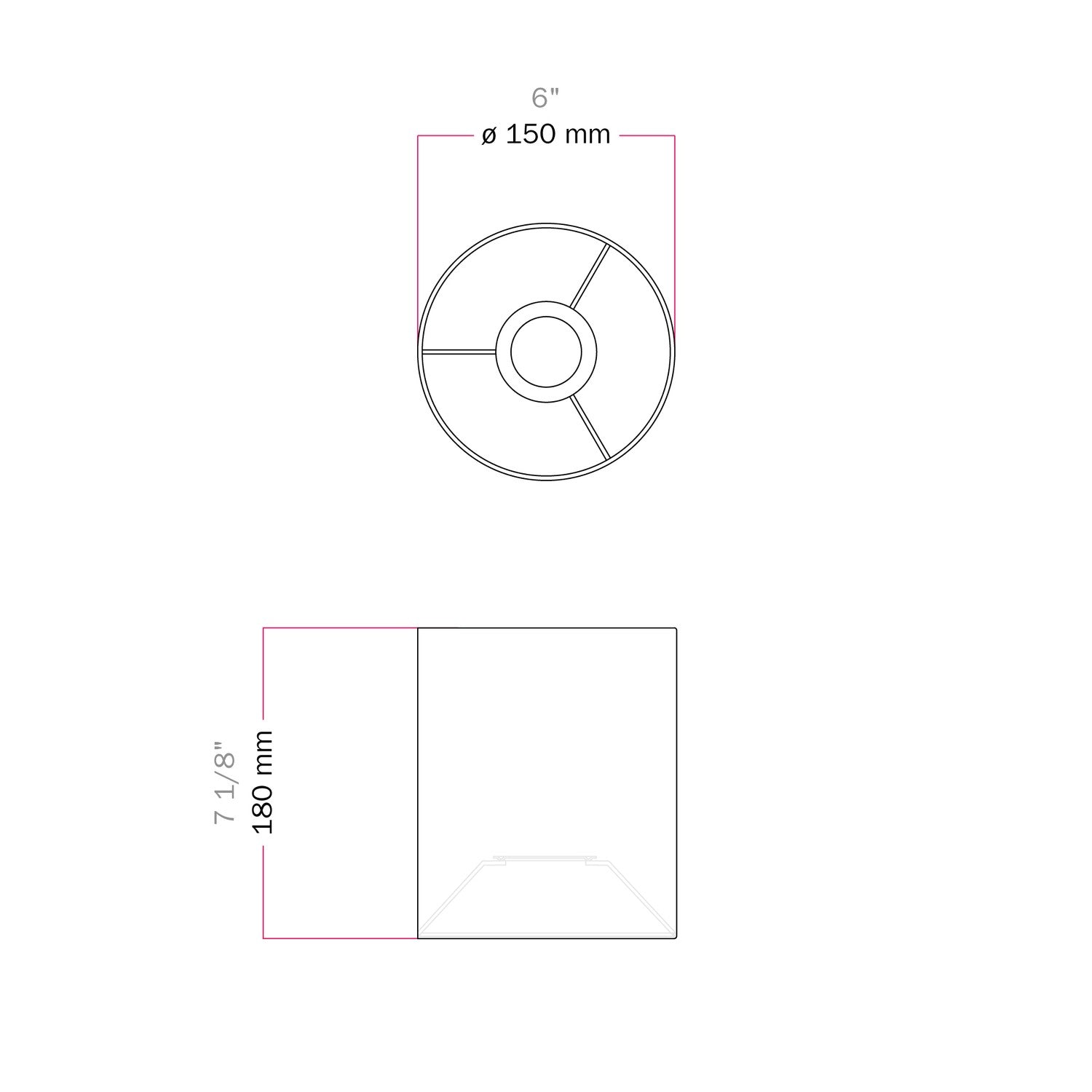 Paralume Cilindro S in tessuto con attacco E27 - Made in Italy - Teletta Verde Dubbio