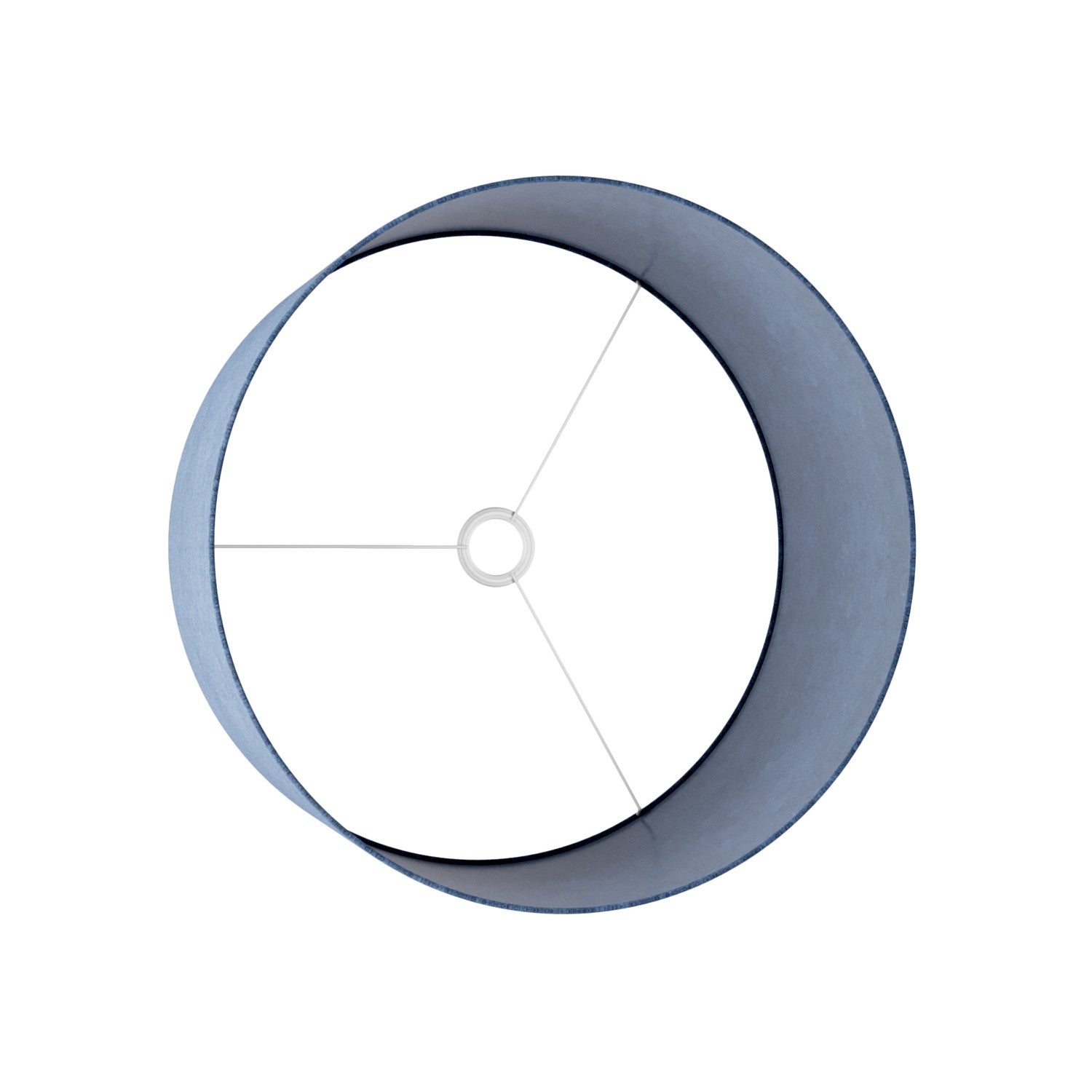 Paralume Cilindro XL in tessuto con attacco E27 - Made in Italy - Lana Blu