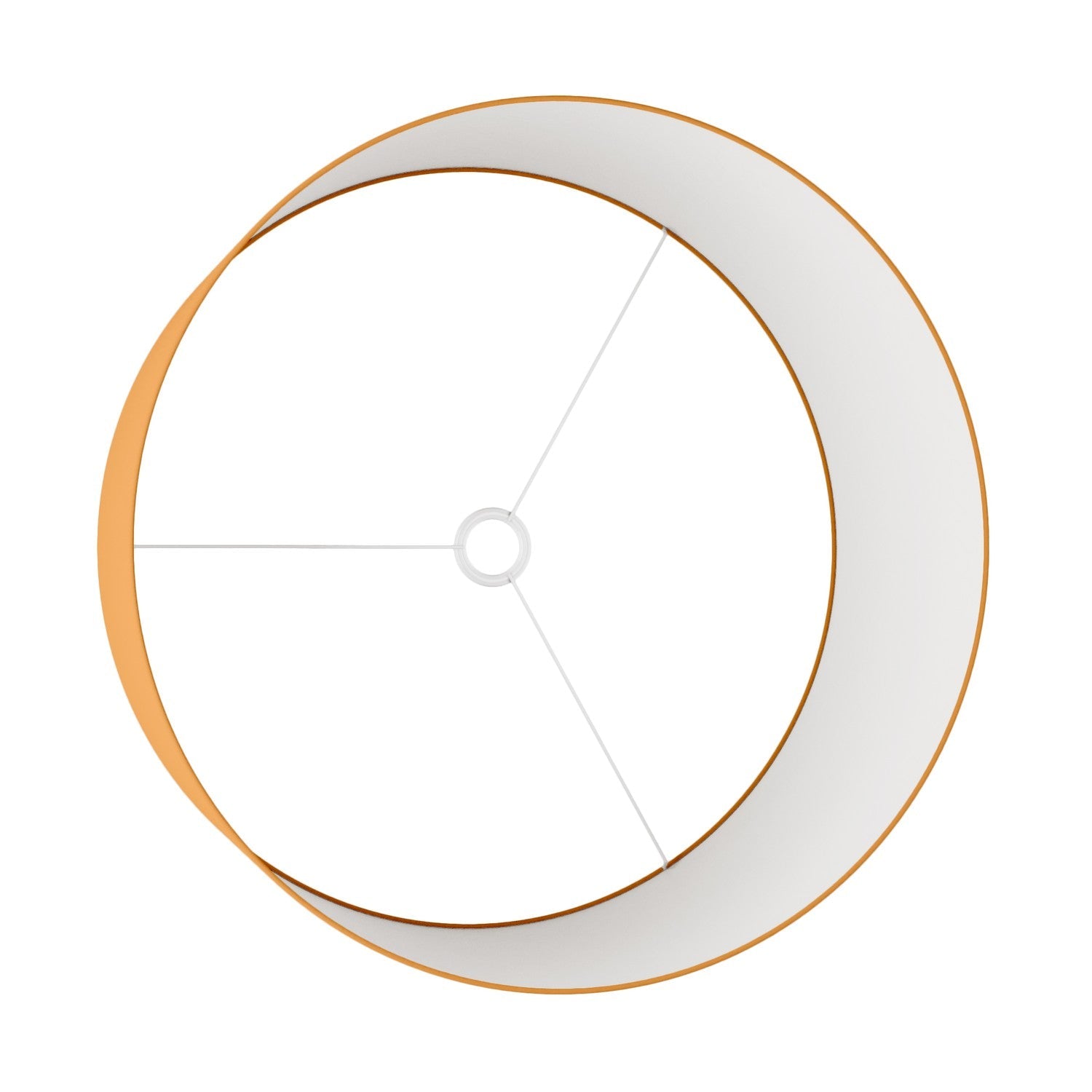 Paralume Cilindro XXL in tessuto con attacco E27 - Made in Italy - Teletta Mandarino