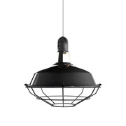 Paralume Harbour con gabbia in metallo - Nero