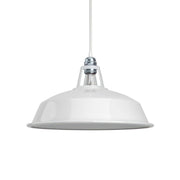 Paralume Harbour in metallo smaltato con attacco E27, diametro 38 cm - Bianco