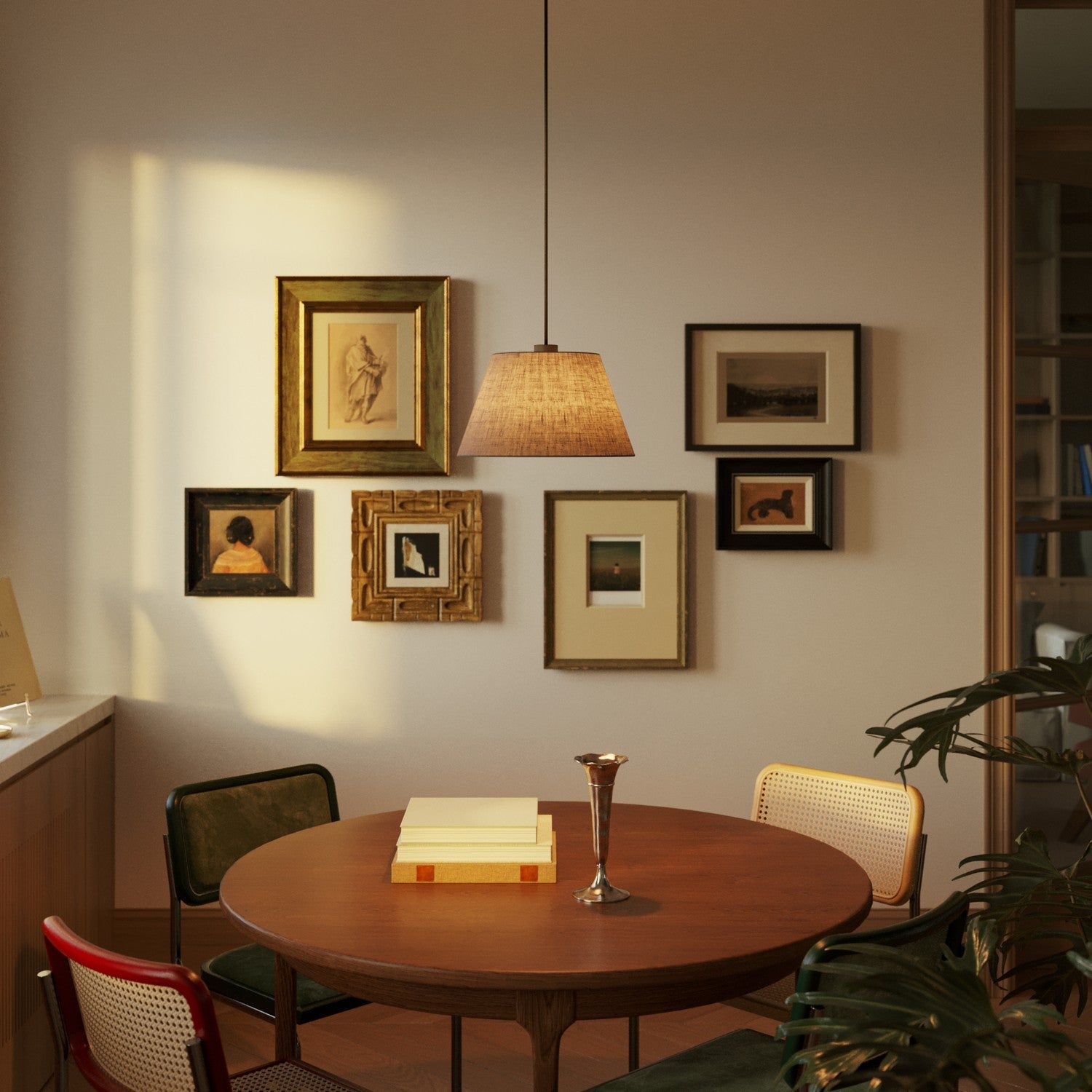 Paralume Impero M per sospensione con attacco E27 - Made in Italy - Camelot Marrone