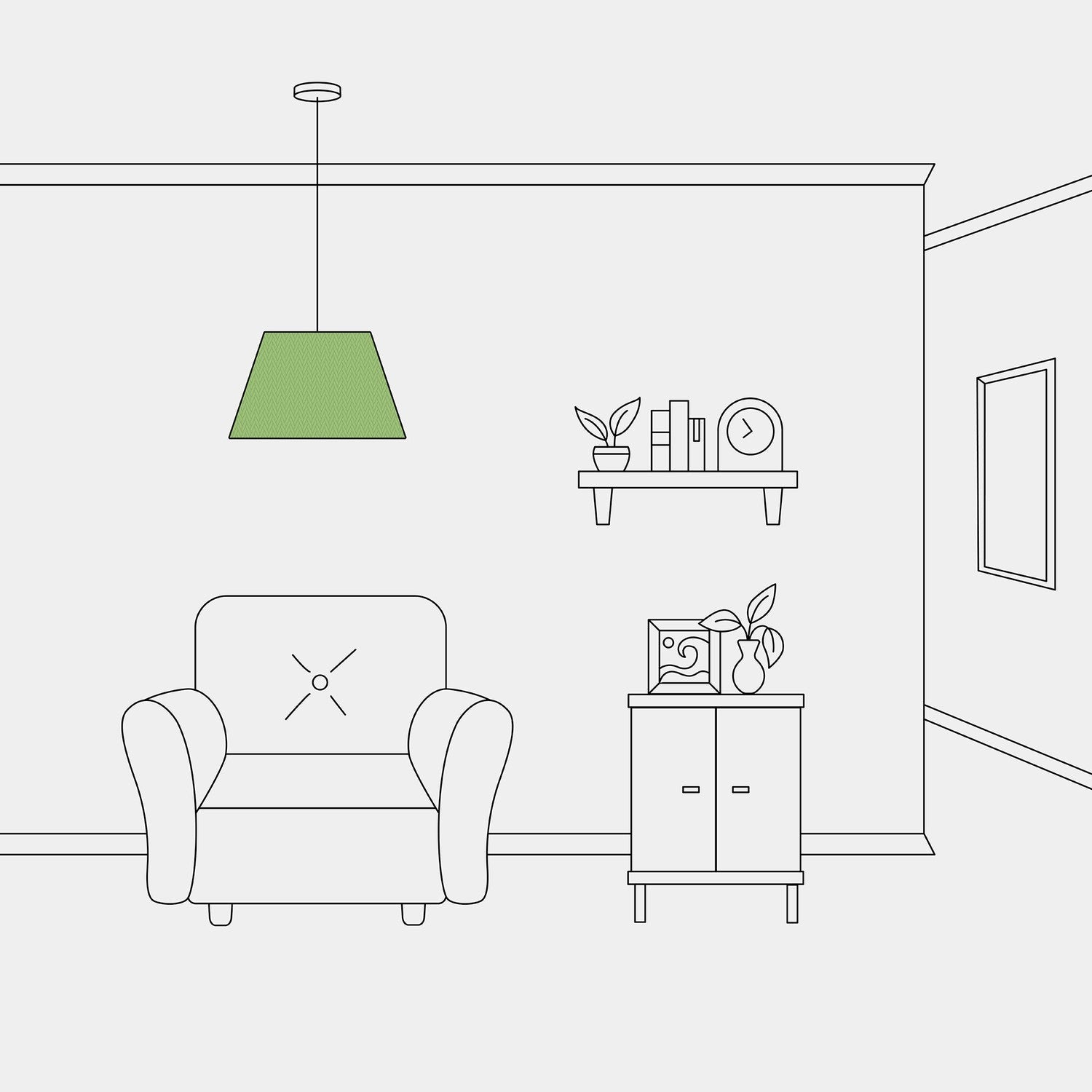 Paralume Impero M per sospensione con attacco E27 - Made in Italy - Cinette Verde Pistacchio