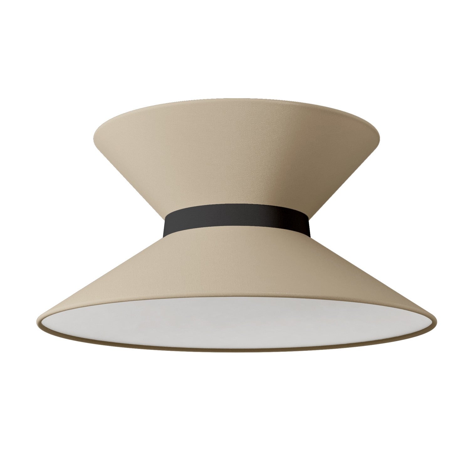 Paralume in tessuto Clessidra Arenal tortora - Made in Italy Teletta antracite