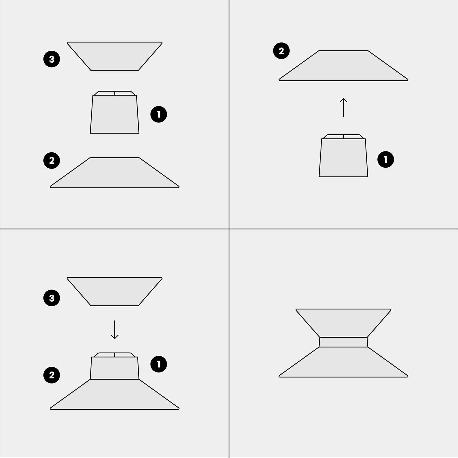 Paralume in tessuto Clessidra per lampada a sospensione - Lana Beige Lana sabbia