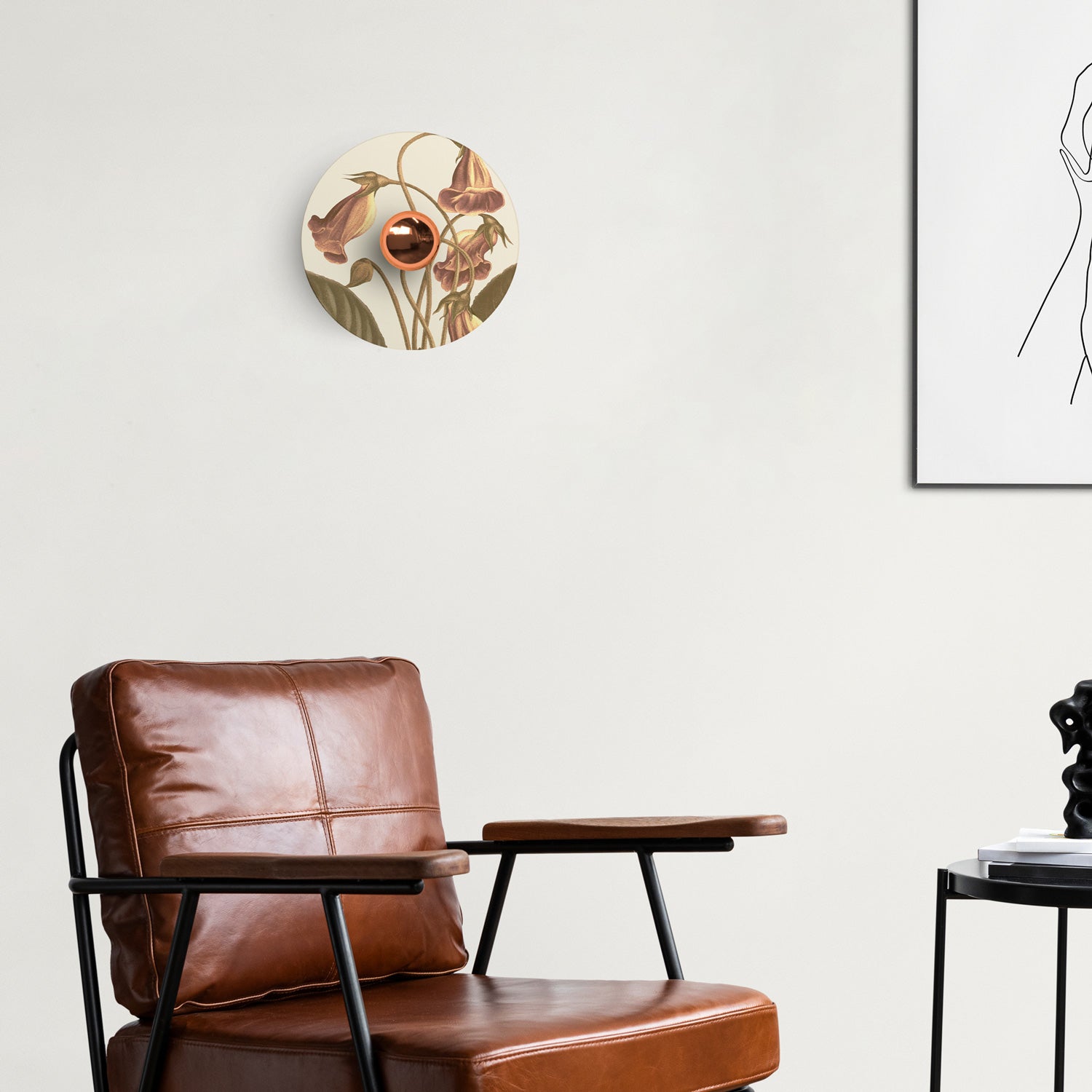 Paralume mini piatto Ellepì a disegni floreali 'Blossom Haven' Botanico Gloxinia, diametro 24 cm - Made in Italy